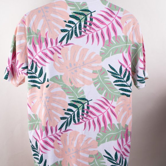 Free Planet Men's Large White T-Shirt Fern Leaf Design MSRP $38 - Picture 4 of 12